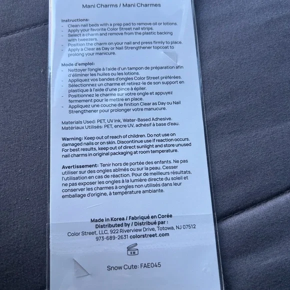 Color Street Snow Cute Mani Charms - Picture 2 of 2